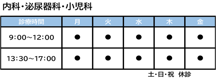 4月からの診療時間の変更のお知らせ